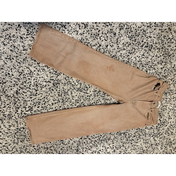 Women's Abercrombie Fitch The 90s Relaxed Jean High Rise Light Brown Size 30/10 - Picture 2 of 7